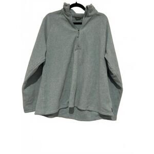 Eddie Bauer powder blue fleece partial zip up sz XL NO SIZE TAG #1576